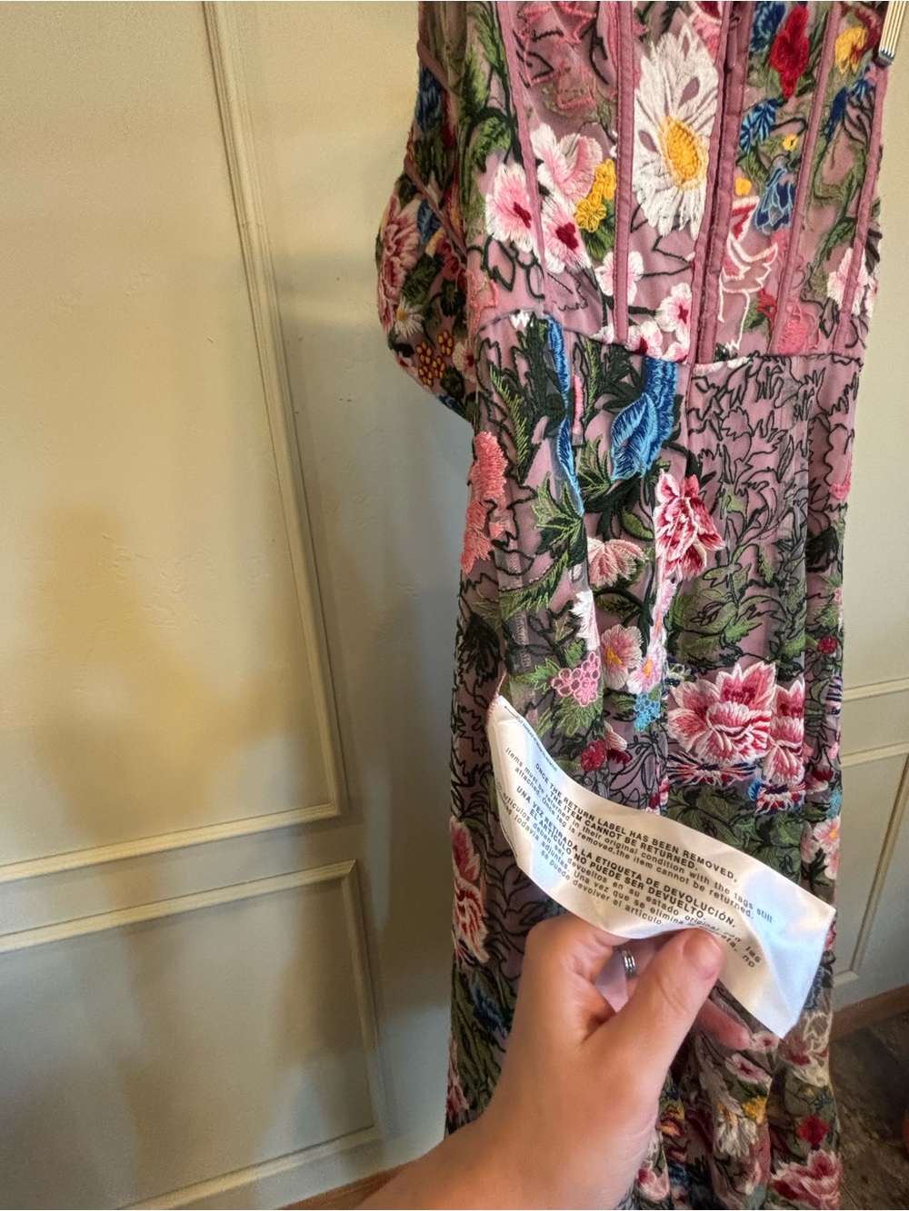 Dress the Population Strapless Floral Midi Dress MSRP $428 - Picture 5 of 6